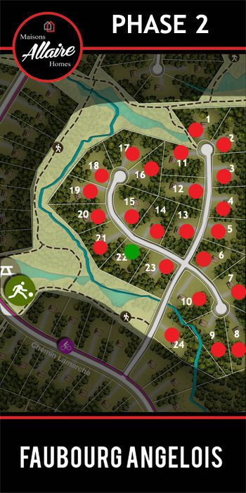 Carte des lots de la phase 2 du Faubourg Angelois